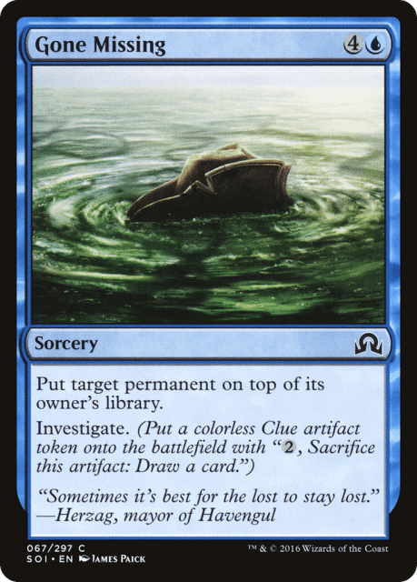 Gone Missing (67) — Shadows over Innistrad