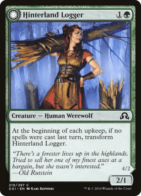 Hinterland Logger // Timber Shredder (210) — Shadows over Innistrad