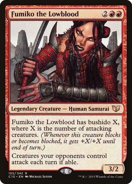 Fumiko the Lowblood (155) — Commander 2015
