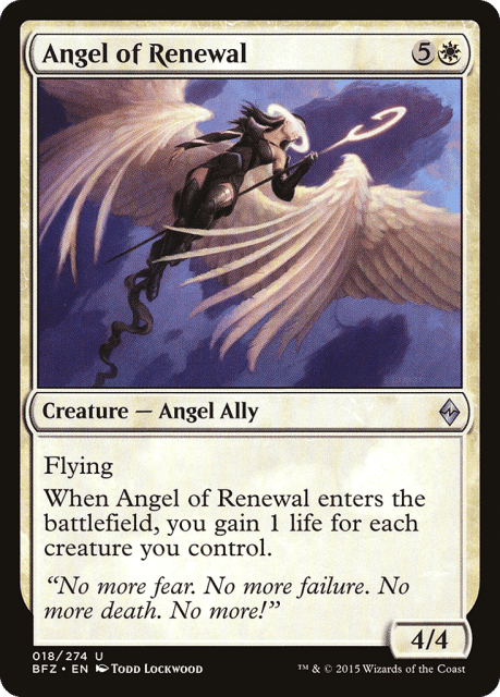 Angel of Renewal (18) — Battle for Zendikar