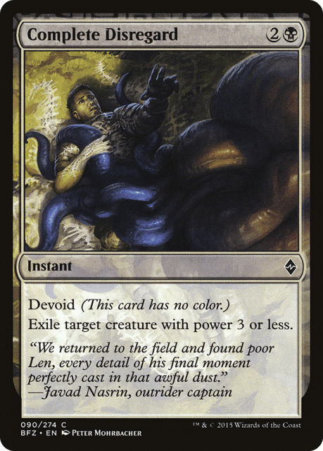 Complete Disregard (90) — Battle for Zendikar