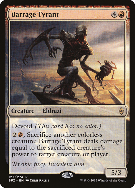 Barrage Tyrant (127) — Battle for Zendikar
