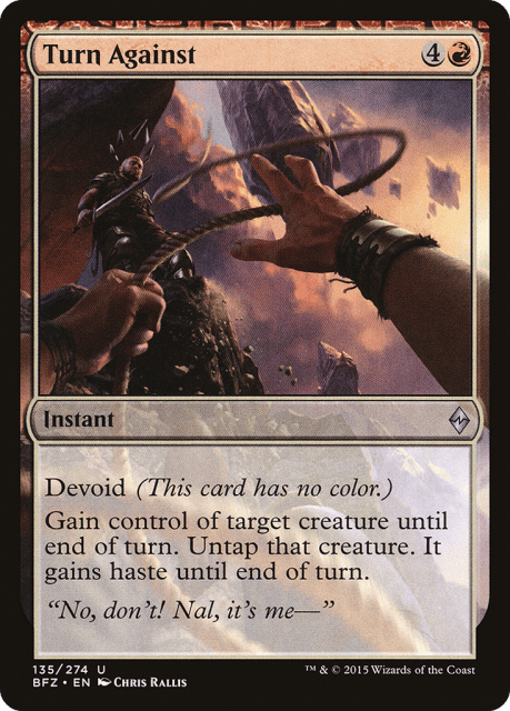 Turn Against (135) — Battle for Zendikar