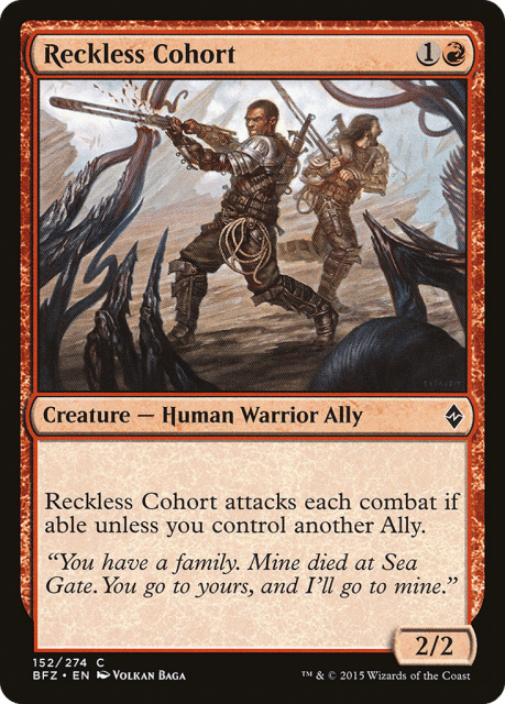 Reckless Cohort (152) — Battle for Zendikar