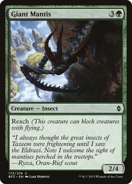 Giant Mantis (173) — Battle for Zendikar