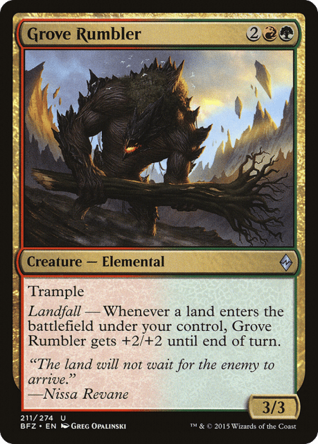 Grove Rumbler (211) — Battle for Zendikar