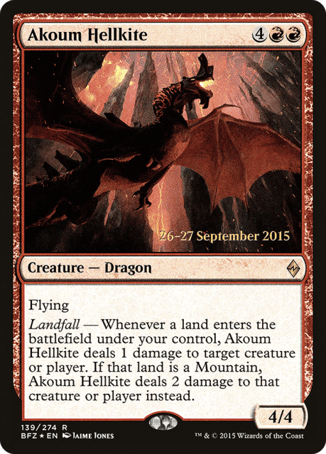 Akoum Hellkite (139) — Battle for Zendikar Promos
