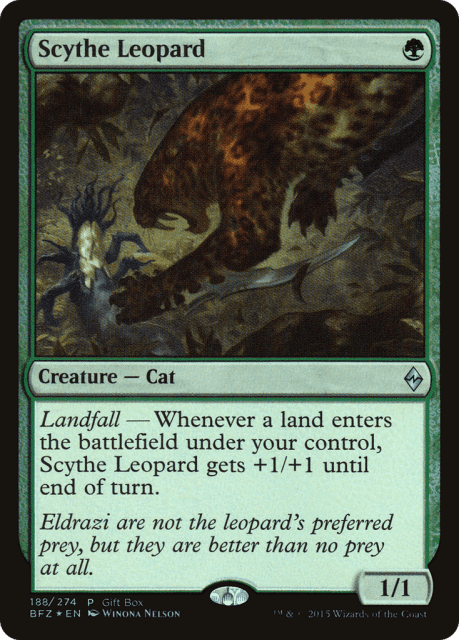 Scythe Leopard (188) — Battle for Zendikar Promos