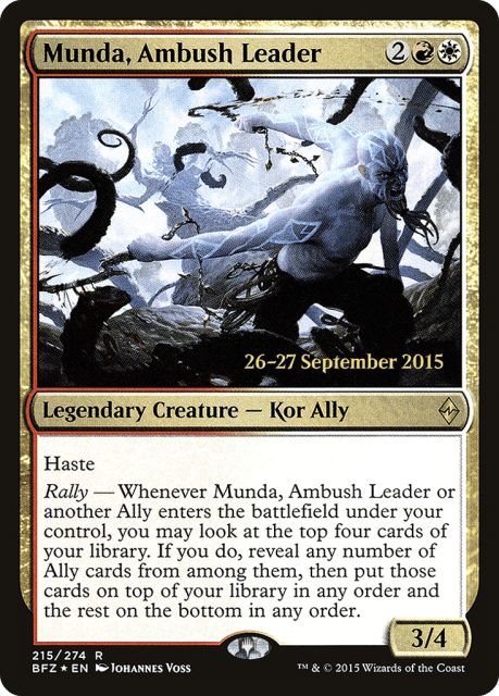 Munda, Ambush Leader (215) — Battle for Zendikar Promos