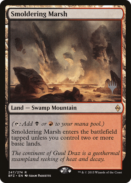 Smoldering Marsh (247) — Battle for Zendikar Promos