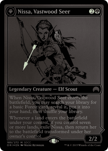 Nissa, Vastwood Seer // Nissa, Sage Animist (189) — San Diego Comic-Con 2015