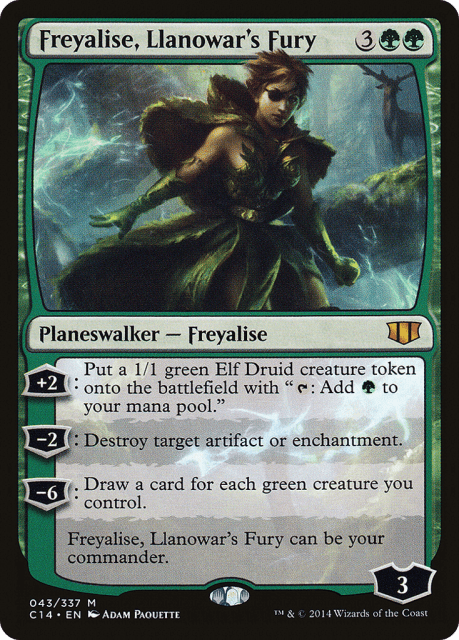 Freyalise, Llanowar's Fury (43) — Commander 2014