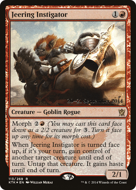 Jeering Instigator (113) — Khans of Tarkir Promos