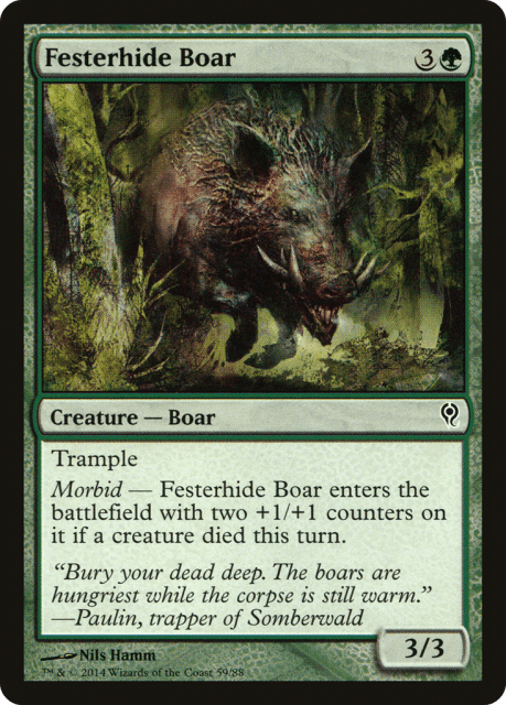 Festerhide Boar (59) — Duel Decks: Jace vs. Vraska