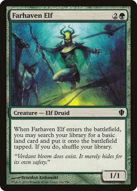 Farhaven Elf (144) — Commander 2013