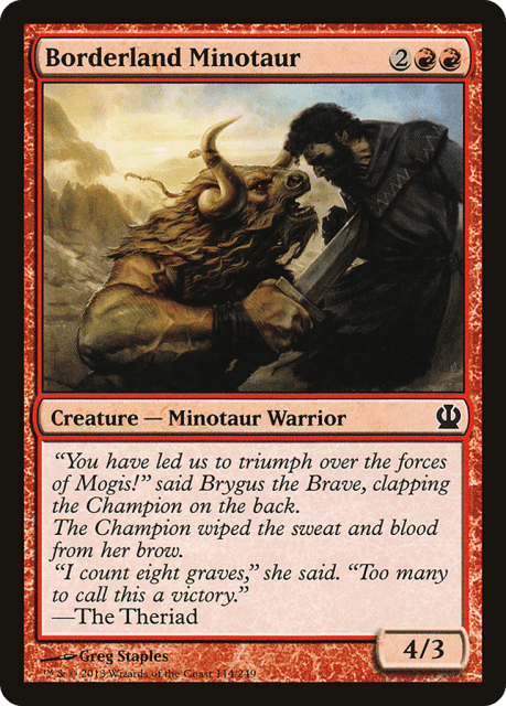 Borderland Minotaur (114) — Theros