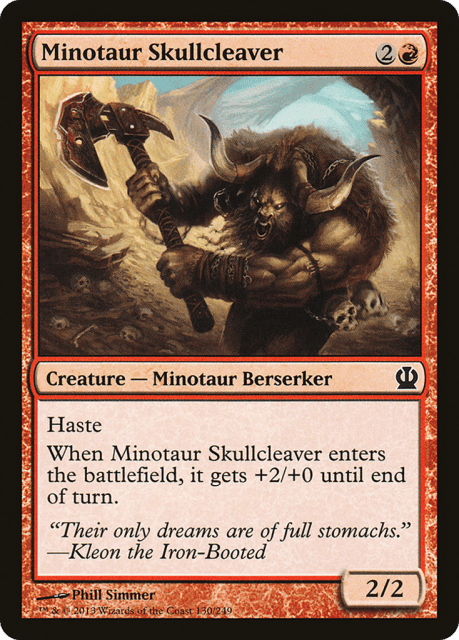Minotaur Skullcleaver (130) — Theros