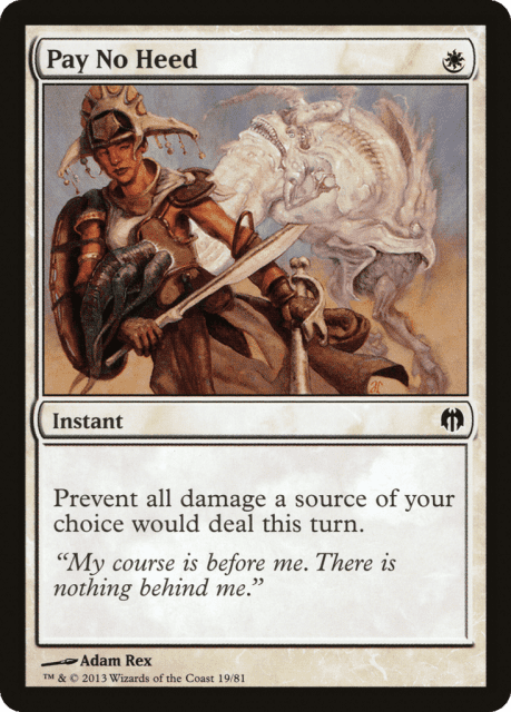 Pay No Heed (19) — Duel Decks: Heroes vs. Monsters