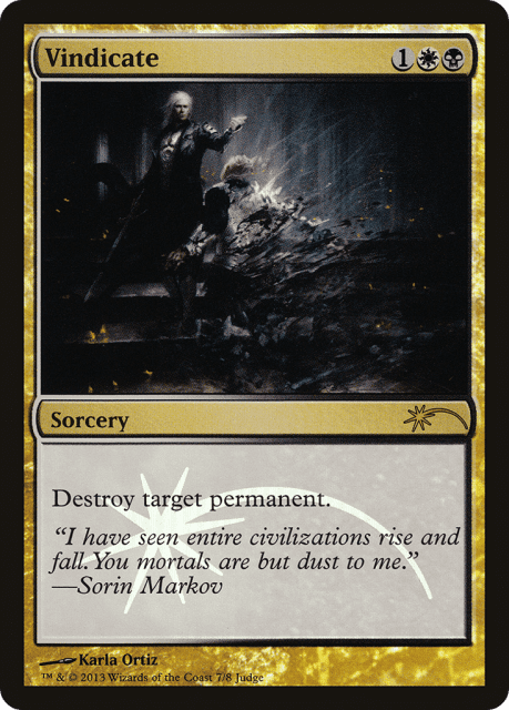 Vindicate (7) — Judge Gift Cards 2013