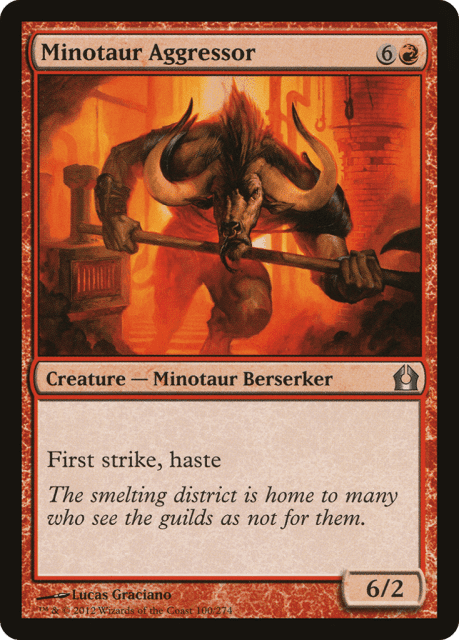 Minotaur Aggressor (100) — Return to Ravnica