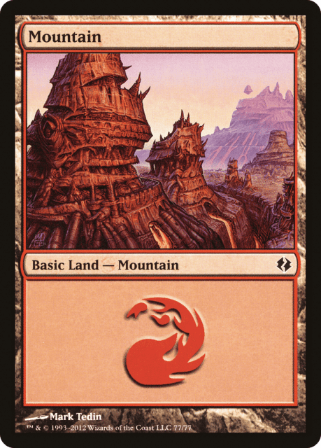 Mountain (77) — Duel Decks: Venser vs. Koth