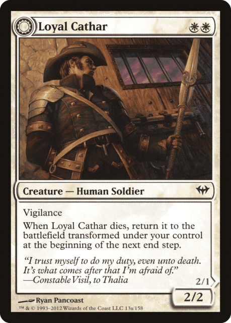 Loyal Cathar // Unhallowed Cathar (13) — Dark Ascension
