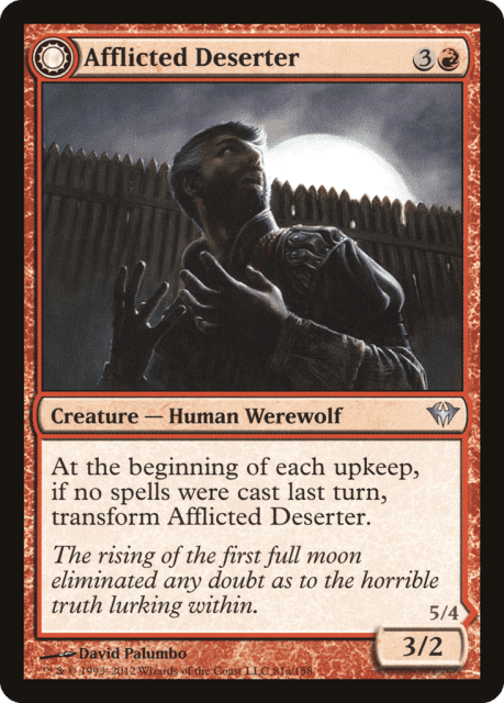 Afflicted Deserter // Werewolf Ransacker (81) — Dark Ascension