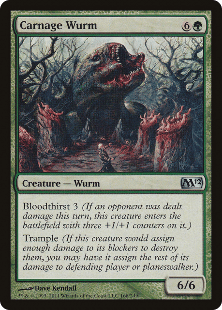 Carnage Wurm (168) — Magic 2012
