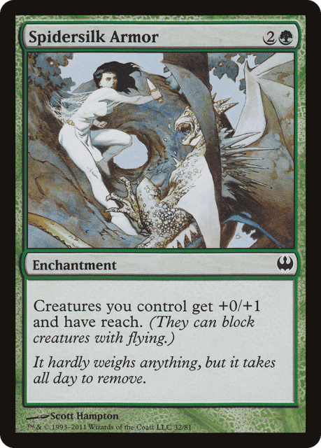 Spidersilk Armor (32) — Duel Decks: Knights vs. Dragons