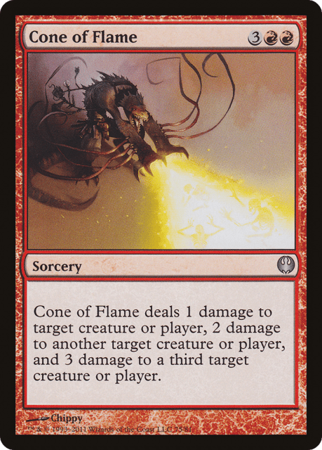 Cone of Flame (75) — Duel Decks: Knights vs. Dragons