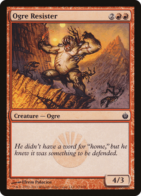 Ogre Resister (72) — Mirrodin Besieged