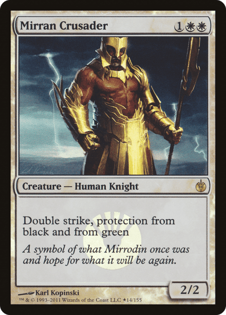 Mirran Crusader (14★) — Mirrodin Besieged Promos