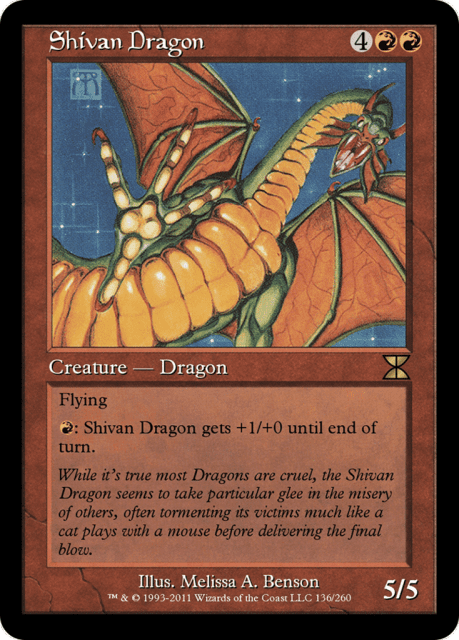 Shivan Dragon (136) — Masters Edition IV