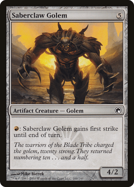 Saberclaw Golem (200) — Scars of Mirrodin