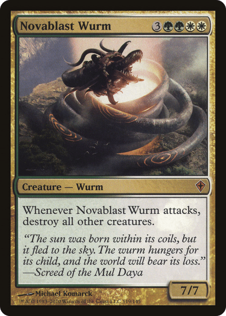 Novablast Wurm (119) — Worldwake