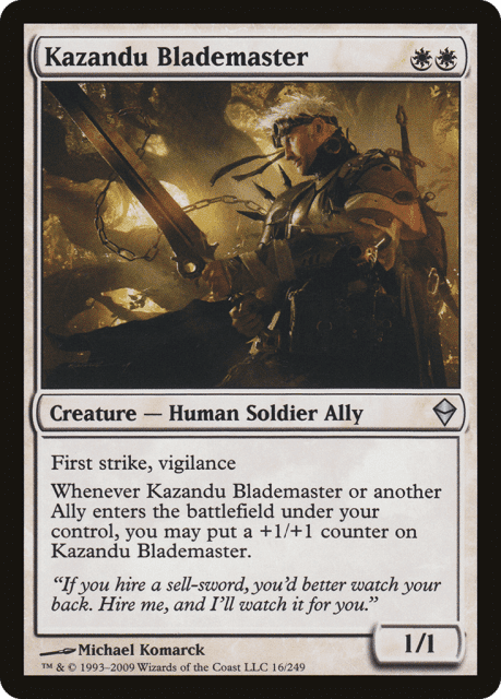 Kazandu Blademaster (16) — Zendikar