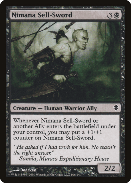 Nimana Sell-Sword (106) — Zendikar