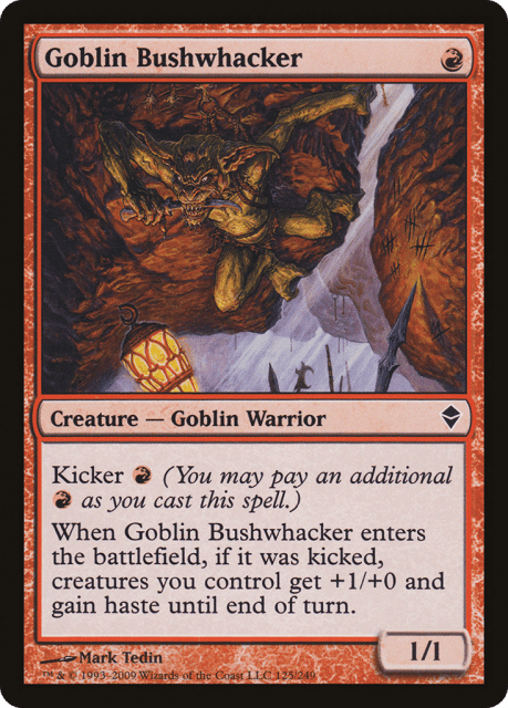 Goblin Bushwhacker (125) — Zendikar