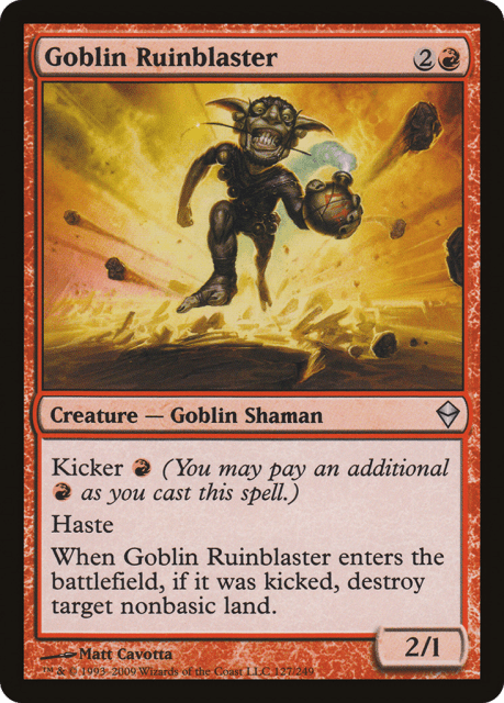 Goblin Ruinblaster (127) — Zendikar