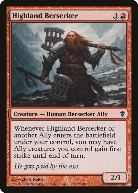 Highland Berserker (132) — Zendikar