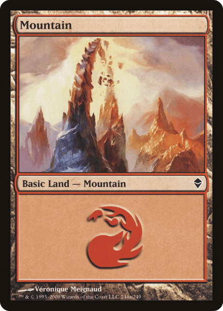 Mountain (244a) — Zendikar
