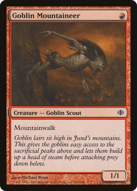 Goblin Mountaineer (102) — Shards of Alara