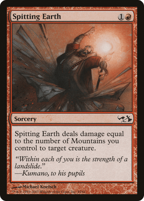 Spitting Earth (55) — Duel Decks: Elves vs. Goblins