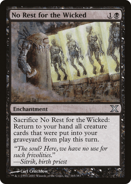 No Rest for the Wicked (165) — Tenth Edition