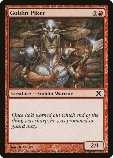 Goblin Piker (209) — Tenth Edition