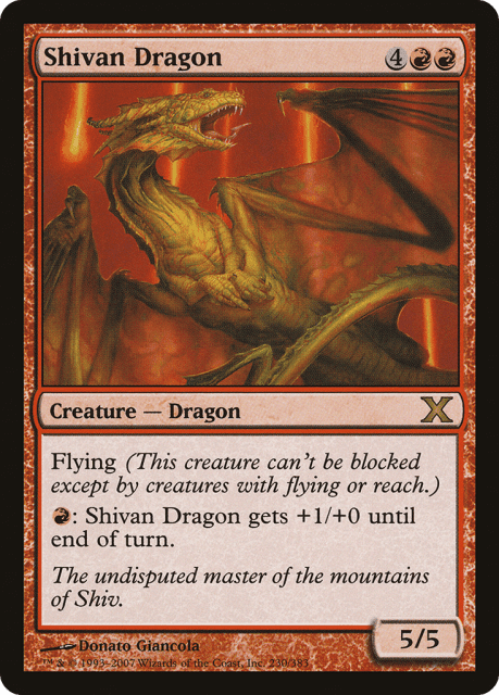 Shivan Dragon (230) — Tenth Edition