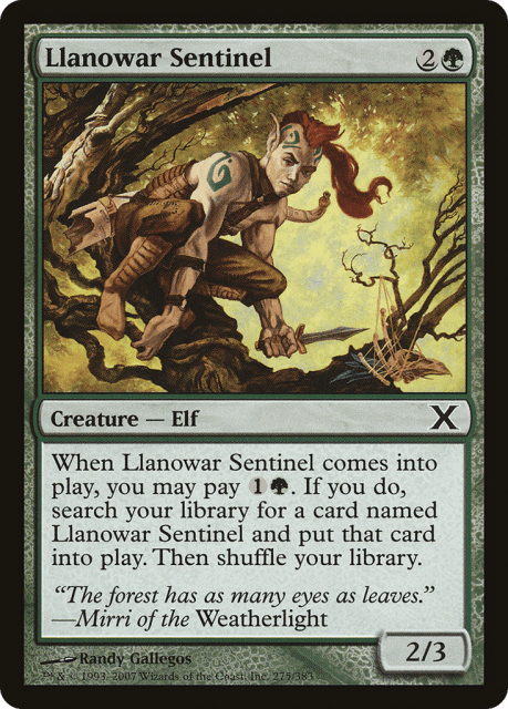 Llanowar Sentinel (275) — Tenth Edition