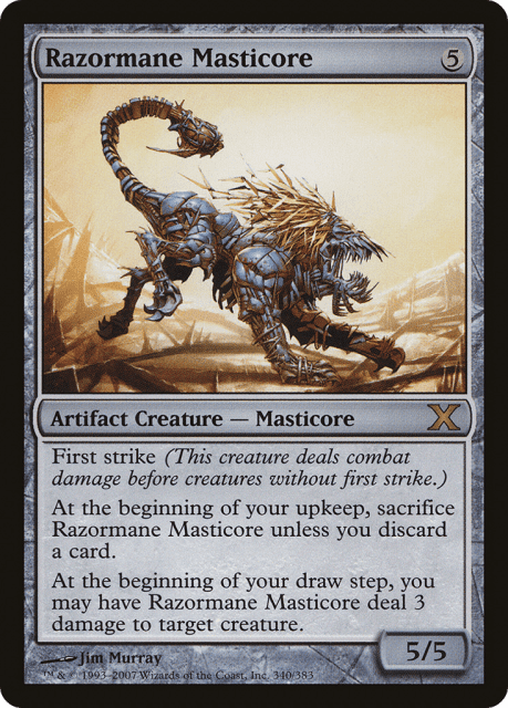 Razormane Masticore (340) — Tenth Edition