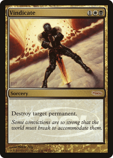 Vindicate (4) — Judge Gift Cards 2007