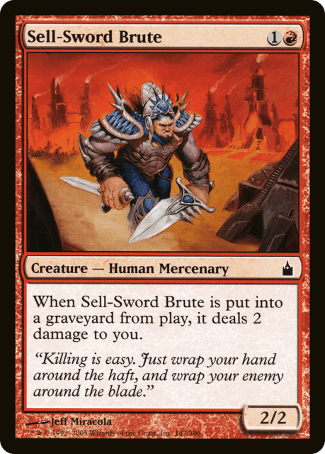 Sell-Sword Brute (142) — Ravnica: City of Guilds